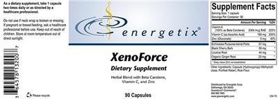 Photo of the Energetix XenoForce label
