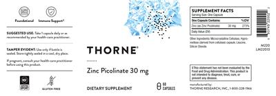 Zinc Picolinate 30 mg