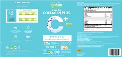 Photo of the Biochem Grass-fed Collagen Plus Natural Flavor label