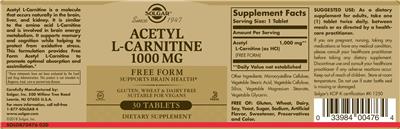 Acetyl L-Carnitine 1000 mg