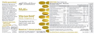 Vita-Lea Gold with Vitamin K