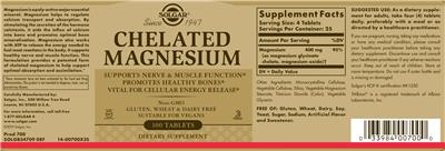 Chelated Magnesium のラベル画像（NIH DSLD）