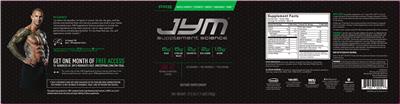 Photo of the JYM Supplement Science Pre JYM Black Cherry label