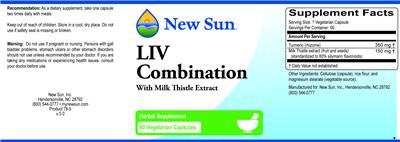 Photo of the New Sun LIV Combination label