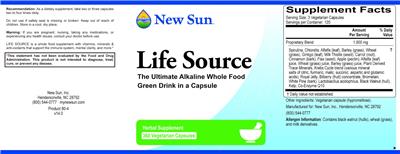 Photo of the New Sun Life Source label