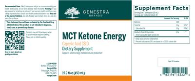 Photo of the Genestra Brands MCT Ketone Energy label