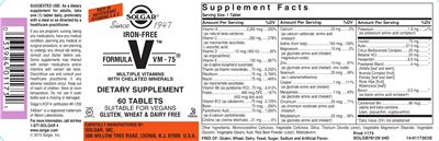 Iron-Free Formula VM-75