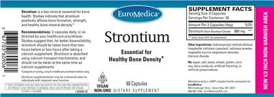 Photo of the EuroMedica Strontium label