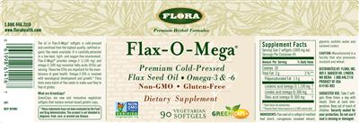 Photo of the Flora Flax-O-Mega label