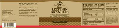 Photo of the Solgar Soya Lecithin Granules label
