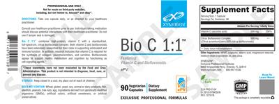 Photo of the XYMOGEN Bio C 1:1 label