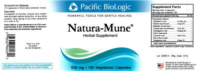 Photo of the Pacific BioLogic Natura-Mune label
