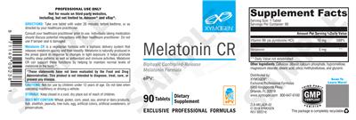Photo of the XYMOGEN Melatonin CR label