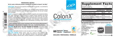 Photo of the XYMOGEN ColonX label