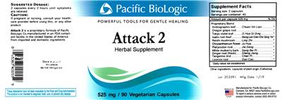 Photo of the Pacific BioLogic Attack 2 label