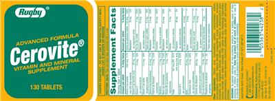 Photo of the Rugby Cerovite label