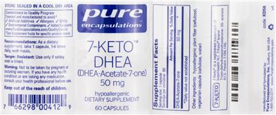 Photo of the Pure Encapsulations 7-Keto DHEA 50 mg label