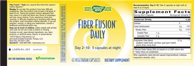 Photo of the Nature's Way Fiber Fusion Daily label