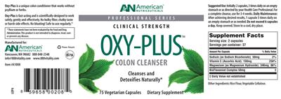 Photo of the AN American Nutriceuticals Oxy-Plus label