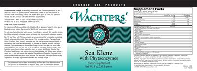 Photo of the Wachters' No. 11 Sea Klenz With Phytoenzymes label