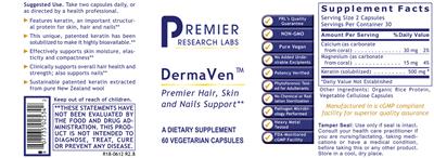 Photo of the Premier Research Labs DermaVen label