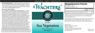Photo of the Wachters' No. 22 A Sea Vegetation label