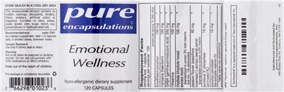 Photo of the Pure Encapsulations Emotional Wellness label
