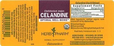 Photo of the Herb Pharm Celandine label