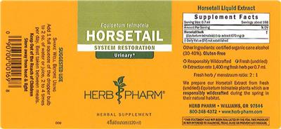 Photo of the Herb Pharm Horsetail label