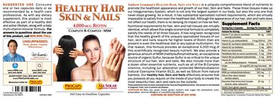 Photo of the ProCaps Laboratories Healthy Hair Skin & Nails label