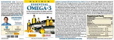 Photo of the ProCaps Laboratories Maximum Essential Omega-3 label