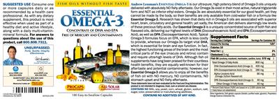 Photo of the ProCaps Laboratories Essential Omega-3 Natural Orange label