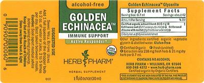 Photo of the Herb Pharm Golden Echinacea Alcohol-Free label