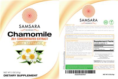 Photo of the Samsara Herbs Chamomile label