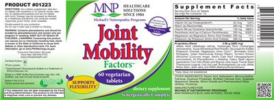 Photo of the MNP Michael's Naturopathic Programs Joint Mobility Factors label