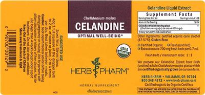 Photo of the Herb Pharm Celandine label