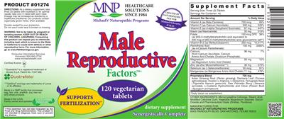 Photo of the MNP Michael's Naturopathic Programs Male Reproductive Factors label