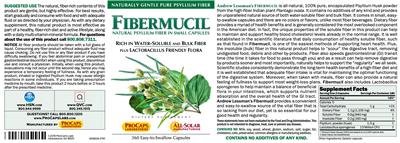 Photo of the ProCaps Laboratories Fibermucil label