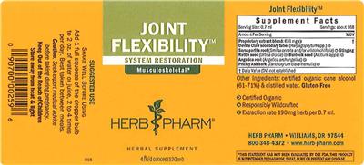Photo of the Herb Pharm Joint Flexibility label