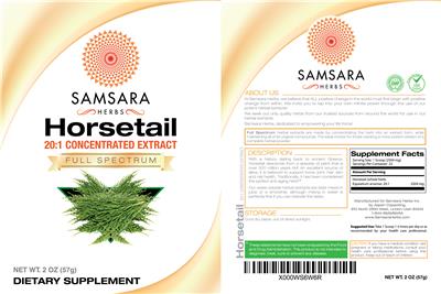 Photo of the Samsara Herbs Horsetail label