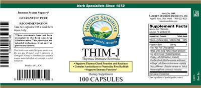 Photo of the Nature's Sunshine Thim-J label