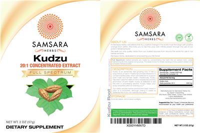 Photo of the Samsara Herbs Kudzu label