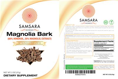 Photo of the Samsara Herbs Magnolia Bark label
