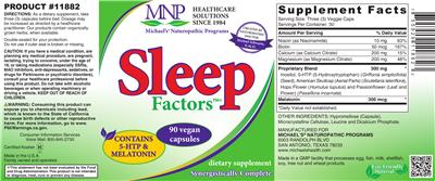Photo of the MNP Michael's Naturopathic Programs Sleep Factors label
