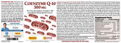 Photo of the ProCaps Laboratories Coenzyme Q-10 300 mg label