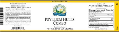 Photo of the Nature's Sunshine Psyllium Hulls Combo label