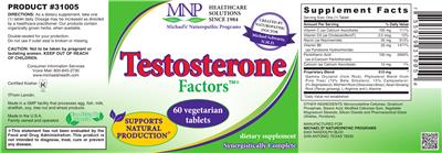 Photo of the MNP Michael's Naturopathic Programs Testosterone Factors label