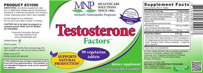 Photo of the MNP Michael's Naturopathic Programs Testosterone Factors label