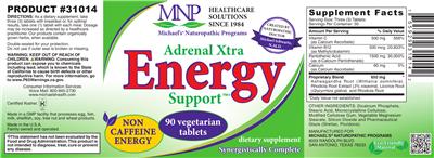 Photo of the MNP Michael's Naturopathic Programs Adrenal Xtra Energy Support label