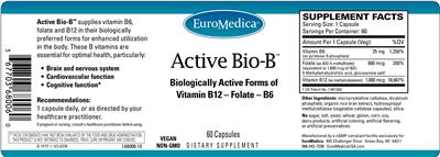 Photo of the EuroMedica Active Bio-B label
